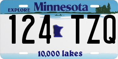 MN license plate 124TZQ
