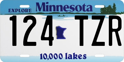 MN license plate 124TZR