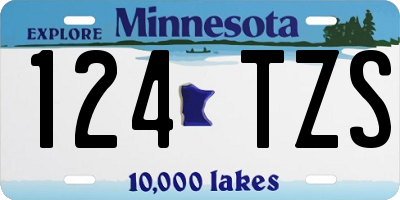 MN license plate 124TZS
