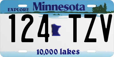 MN license plate 124TZV