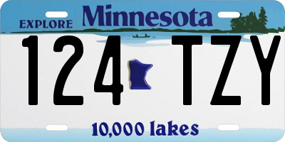 MN license plate 124TZY