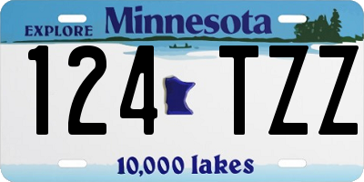 MN license plate 124TZZ