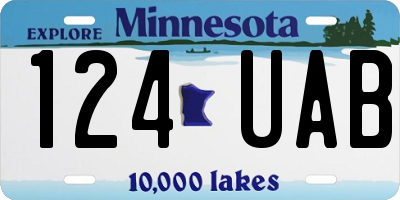 MN license plate 124UAB