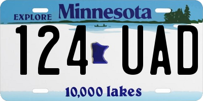 MN license plate 124UAD