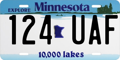 MN license plate 124UAF