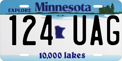 MN license plate 124UAG