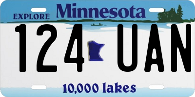 MN license plate 124UAN