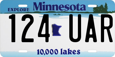 MN license plate 124UAR