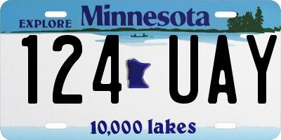 MN license plate 124UAY