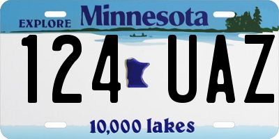 MN license plate 124UAZ