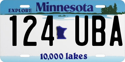 MN license plate 124UBA