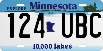 MN license plate 124UBC