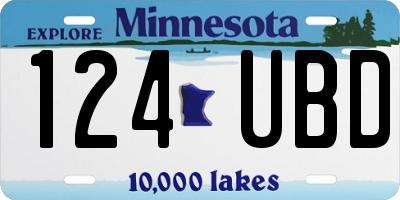 MN license plate 124UBD