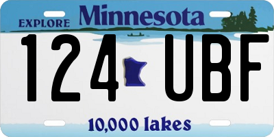 MN license plate 124UBF