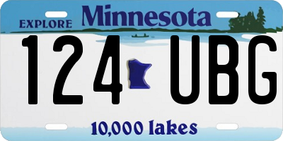 MN license plate 124UBG