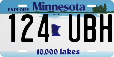 MN license plate 124UBH