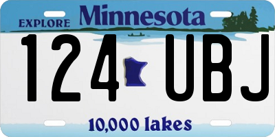 MN license plate 124UBJ