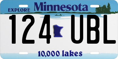 MN license plate 124UBL