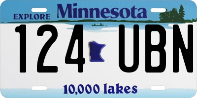 MN license plate 124UBN