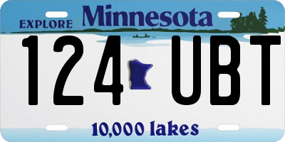 MN license plate 124UBT