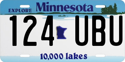 MN license plate 124UBU