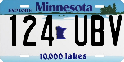 MN license plate 124UBV