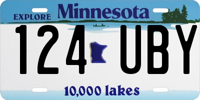 MN license plate 124UBY