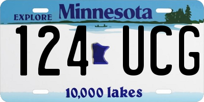 MN license plate 124UCG