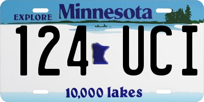 MN license plate 124UCI