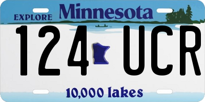 MN license plate 124UCR