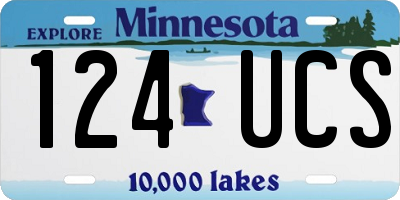 MN license plate 124UCS