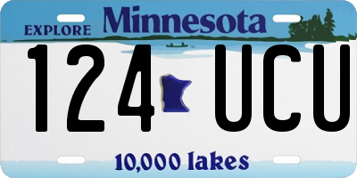 MN license plate 124UCU