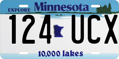 MN license plate 124UCX