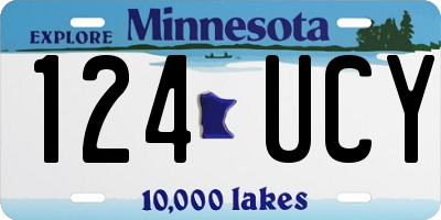 MN license plate 124UCY