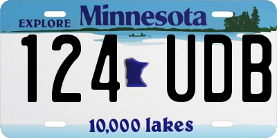 MN license plate 124UDB