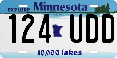 MN license plate 124UDD