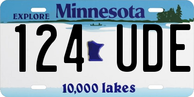 MN license plate 124UDE