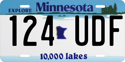 MN license plate 124UDF