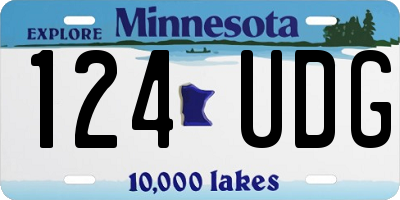 MN license plate 124UDG