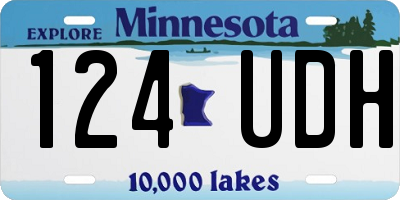 MN license plate 124UDH