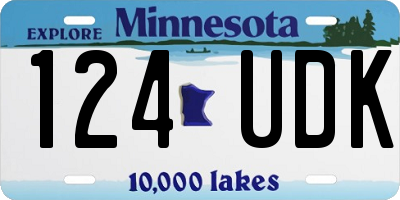 MN license plate 124UDK