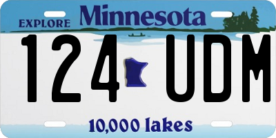 MN license plate 124UDM
