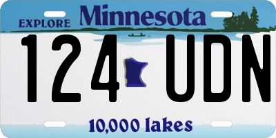 MN license plate 124UDN