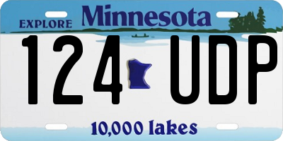 MN license plate 124UDP