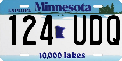 MN license plate 124UDQ