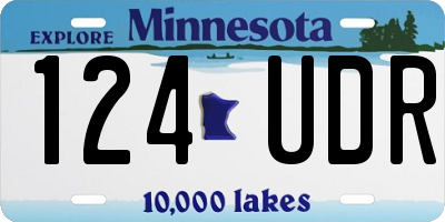 MN license plate 124UDR