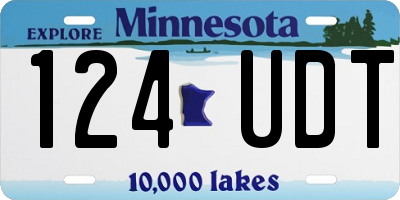 MN license plate 124UDT