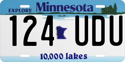 MN license plate 124UDU