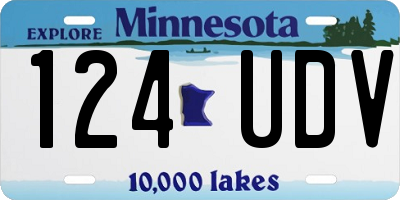 MN license plate 124UDV