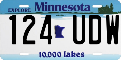 MN license plate 124UDW